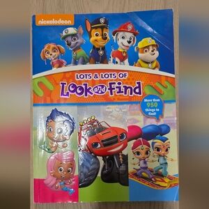 Nickelodeon Look and Find Book - Paw Patrol, Dora, Spongebob , Blaze , Princess